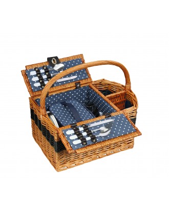 Cos de picnic pentru 2 persoane, salcie impletita, model Cernobbio - CILIO